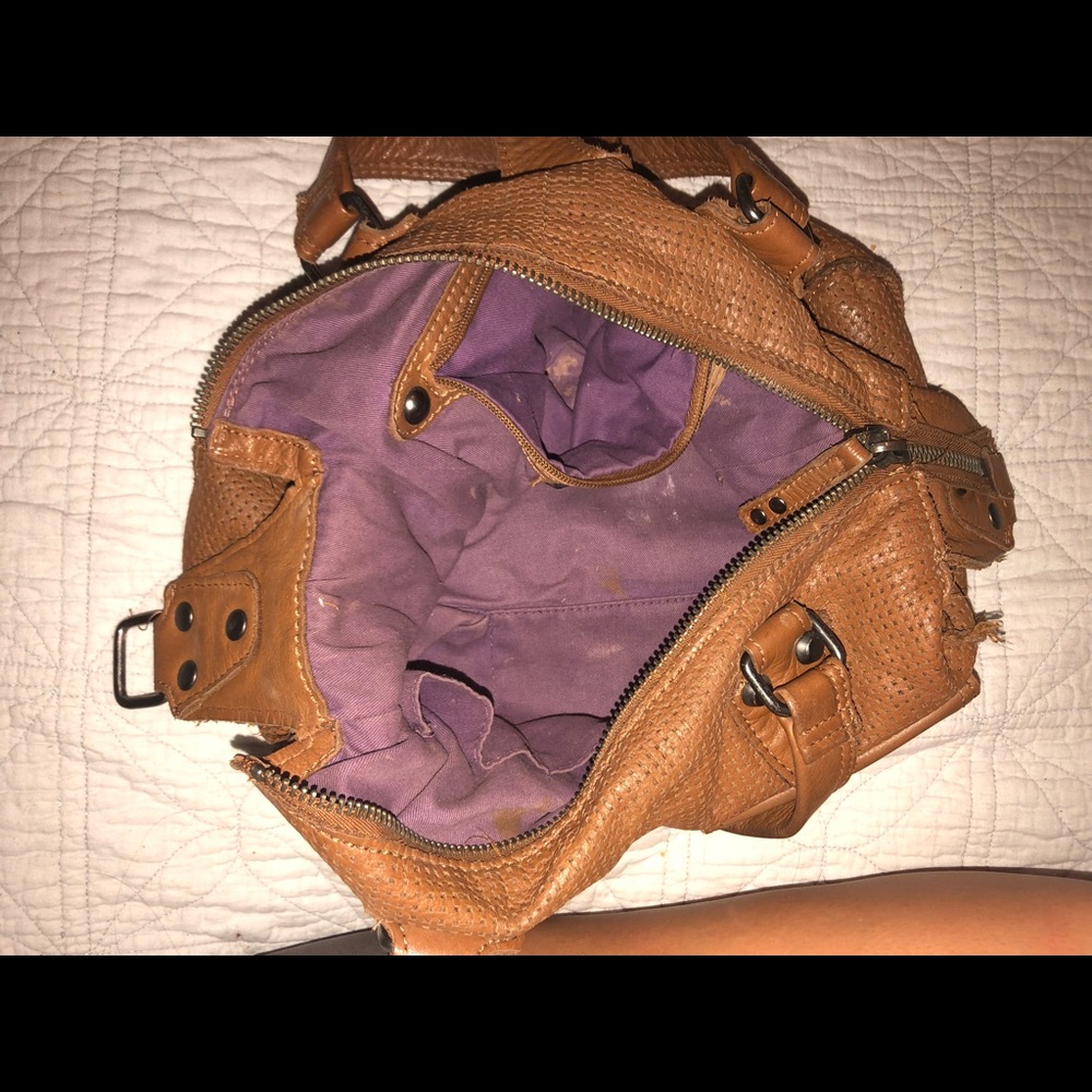 Brown leather purse